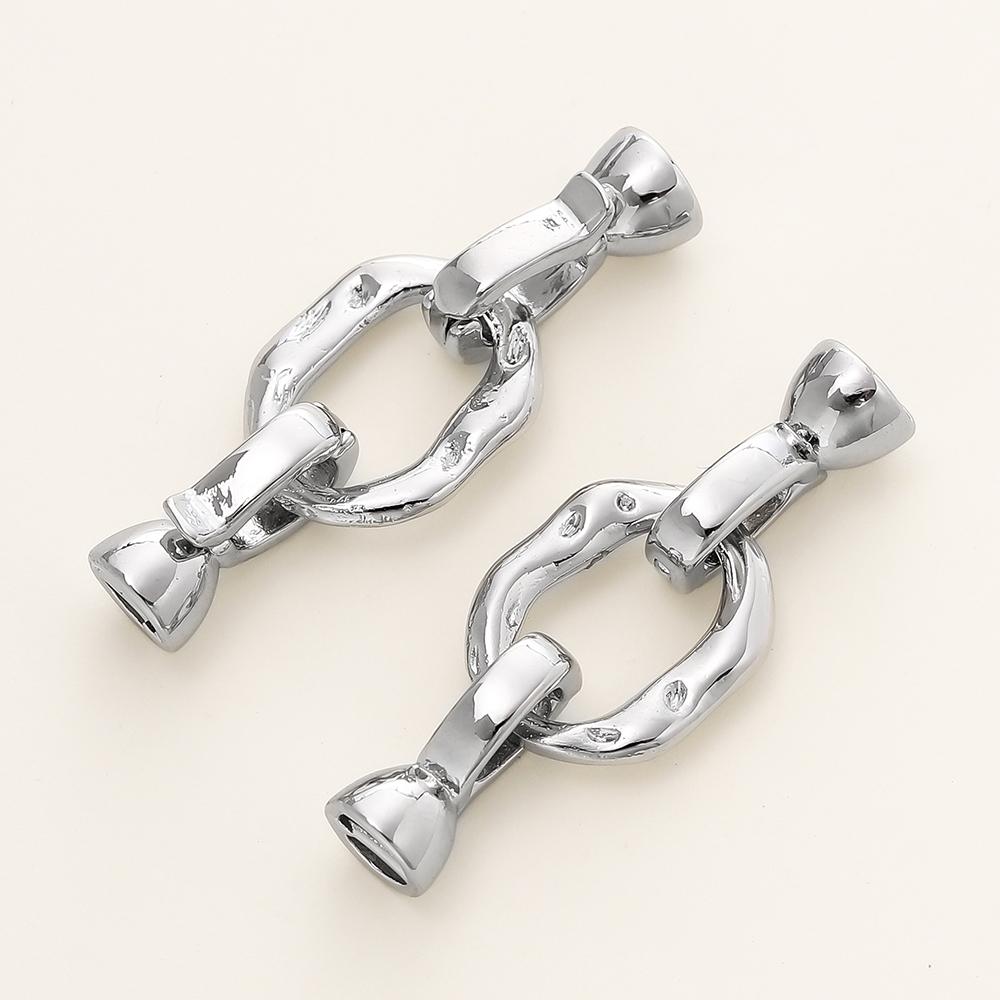 2/4pcs 14/18K Gold Color Plated Heart Bowknot Fasteners Closure Lock Connector Clasps For DIY Needlework Pearls Jewelry Making
