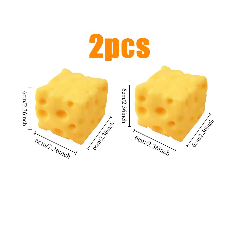 Jumbo Cheese Cube Stress Ball Non-Bounce Slow Rebound ASMR Sensory Shapeable Fidget Toy Anti-Stress Decompression Gift