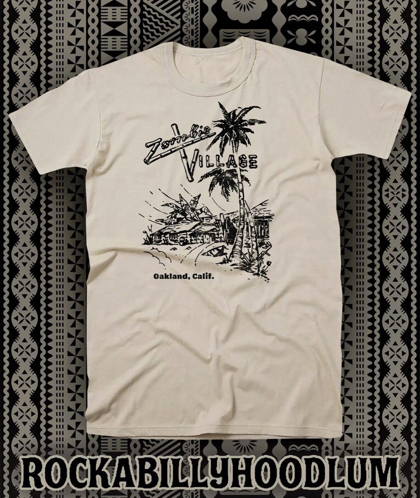 Retro Tiki T Shirt Bar Mug Restaurant Polynesian Zombie Village Oakland CA Unisex T-Shirt XL