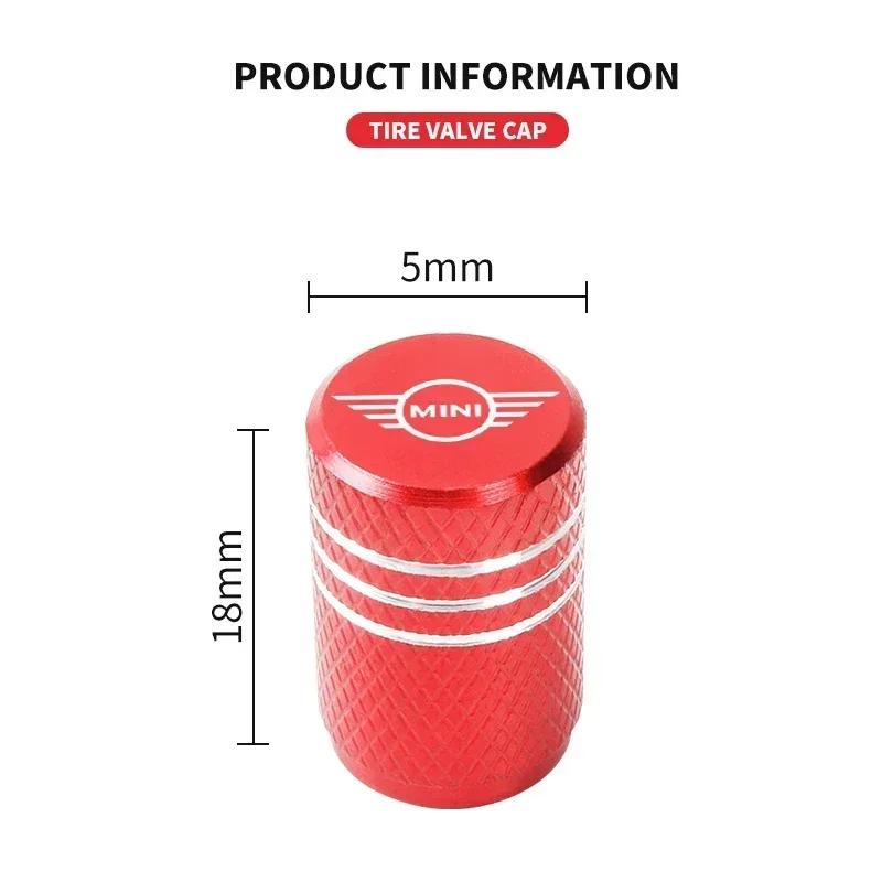 Cars R56 For BMW MINI Car For BMW Automobile Tire Inflation Nozzle Cover Bolt-in Aluminum Theftproof Valve Caps For BMW Mini Coo
