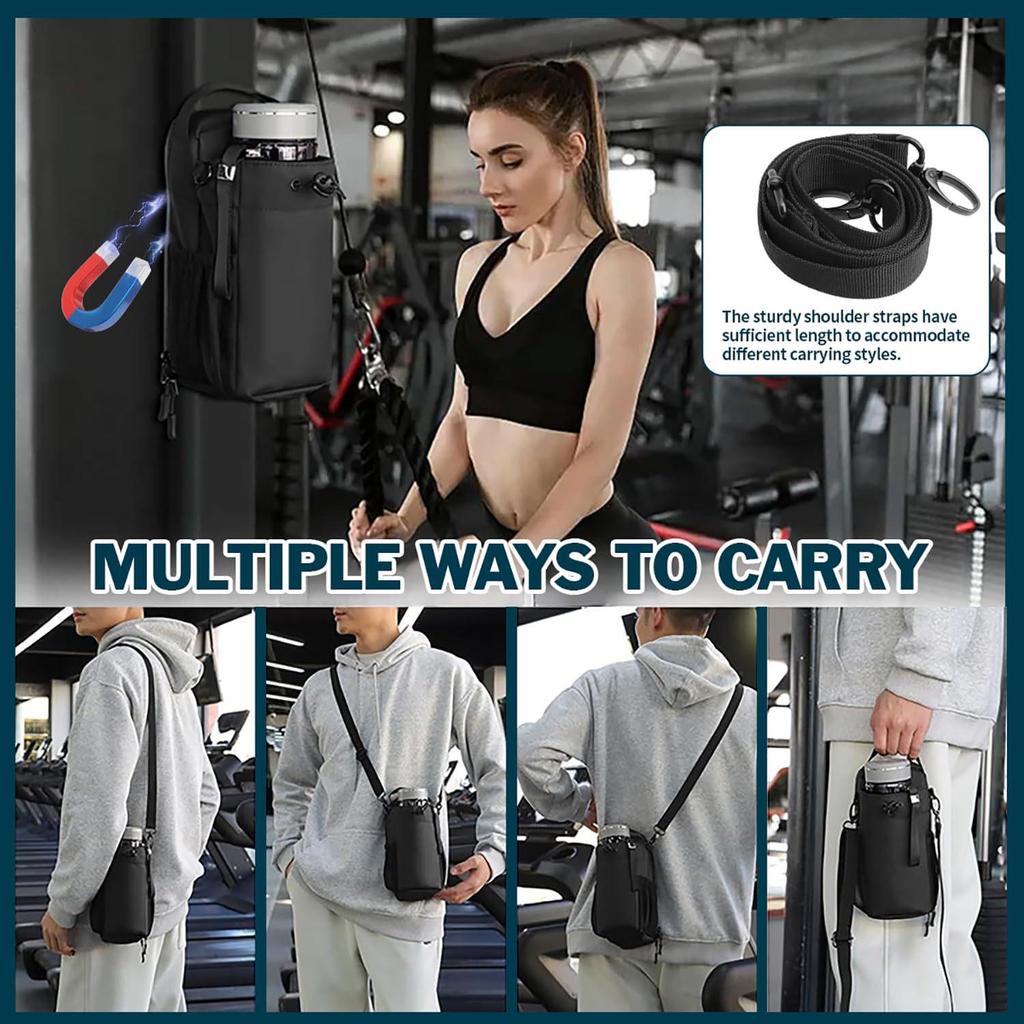 2025 Magnetic Water Bottle & Phone Crossbody Bag for Outdoor Sports - Men's