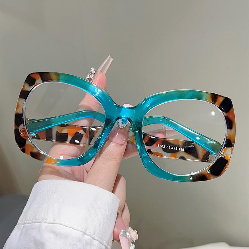 Irregular Rim Glasses Women Fashion Patchwork Blue Light Blocking Optical Frames New Trendy Stylish Brand Design Eyewear