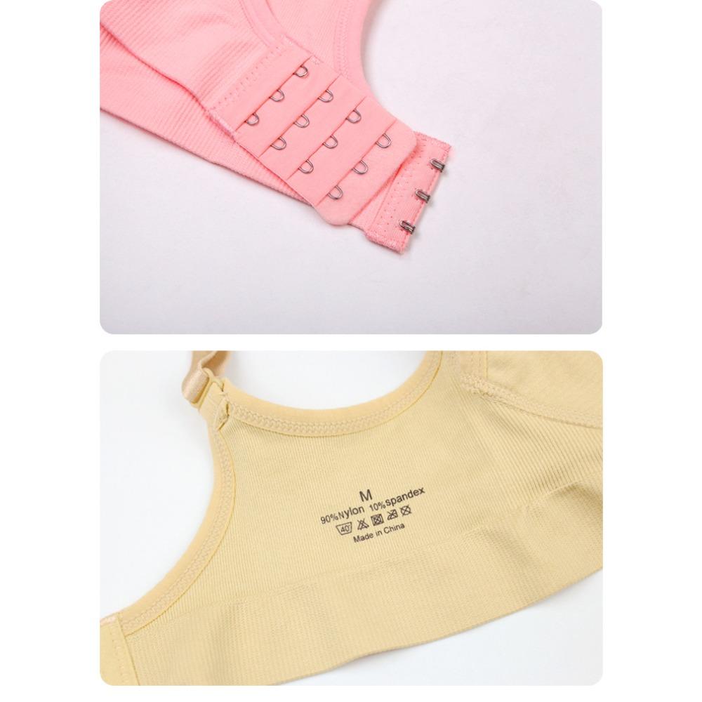 Women's Plus Size Maternity Nursing Bra, Front Open Wireless Push Up Seamless Breastfeeding Lingerie
