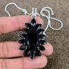 Black Spinel Gemstone Handmade 925 Sterling Silver Jewelry Pendant 2.48" KKG-291