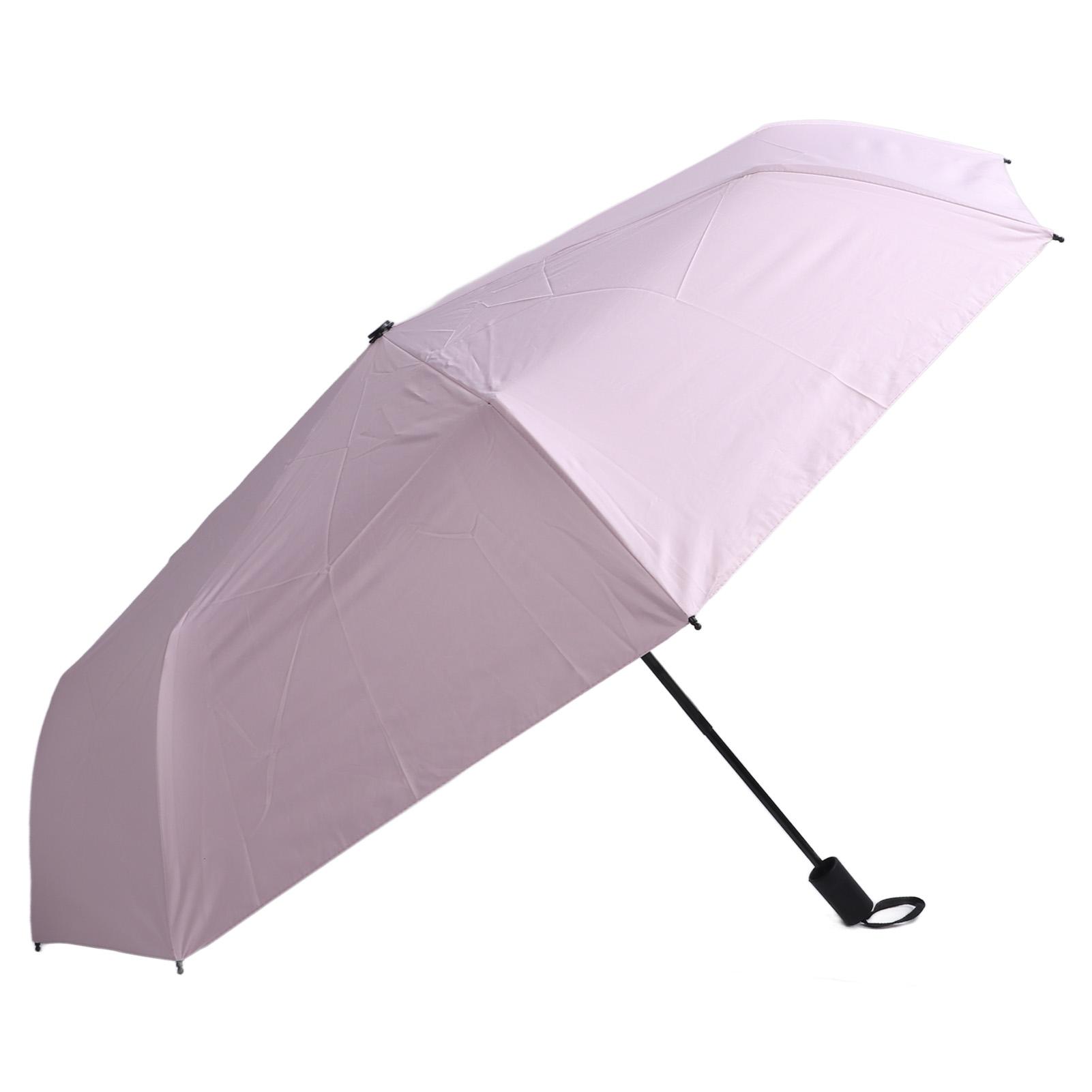 

Folding Umbrella Black Rubber Steel UV Protection 3 Folds Sun Umbrella for Sunny Days Rainy Days Pink with Silicone 55x8k