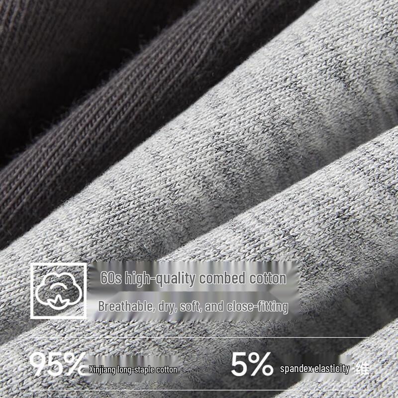 Ersan Men's Cotton Antibacterial Boxer Briefs 4-Pack