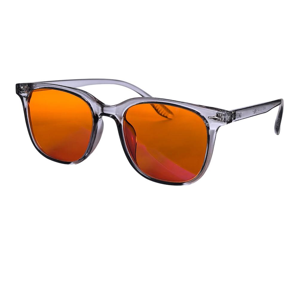 SHINU blue light blocking computer glasses red lens for better sleep orange lens for long time gaming rest glasses for men women