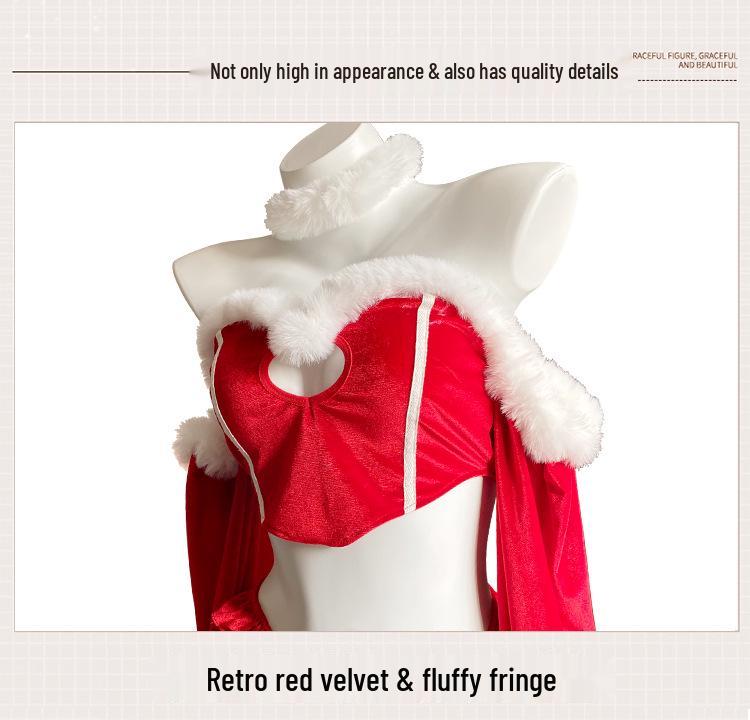 Linlin Ting Lingerie Christmas Sexy Temptation Uniform Set for Flirting and Bedtime Quick Release - Style 2674