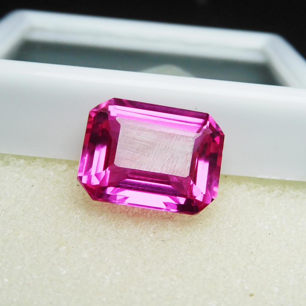 Gorgeous 9.30 Ct Emerald Cut Pink Ruby Natural CERTIFIED Loose Gemstone For Ring