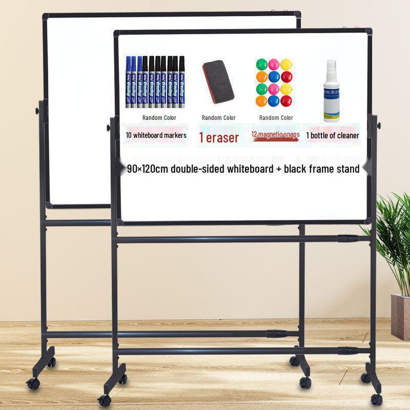 Mobile Double-Sided Magnetic Whiteboard and Chalkboard