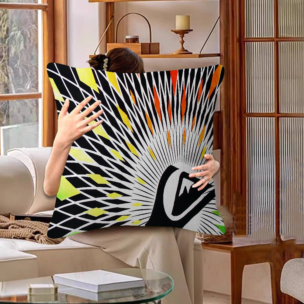 Q-QuiksilverS Logo Kissenbezug Kissenbezug Dekor Kissenbezug Bedruckter Kissenbezug Für Sofa