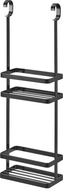 Yamazaki Tower Shower Rack, 2-Tier Hanging Dispenser Stand, Black, W19.3 X D10 X H59.5cm, Model 8461
