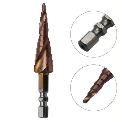 1pc M35 Cobalt Step Drill Bit 1/4 Inch Hex Shank Step Drill Bit 3-13mm Woodworking Bits Metal Wood Hole Cutter Drilling Tool