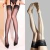 12 Styles Aurora Oil Stockings Narrow Edge Top Knee High One Line Stockings Pole Dance Women Clubwear Gothic Cuban Heel Hosiery