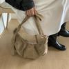 2025 Korean Suede Crescent Dumpling Shoulder Bag – Versatile, Solid Color Casual Crossbody