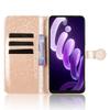 For itel City 100 4G Wallet Case Dot Pattern Imprint PU Leather Phone Cover with Wrist Strap