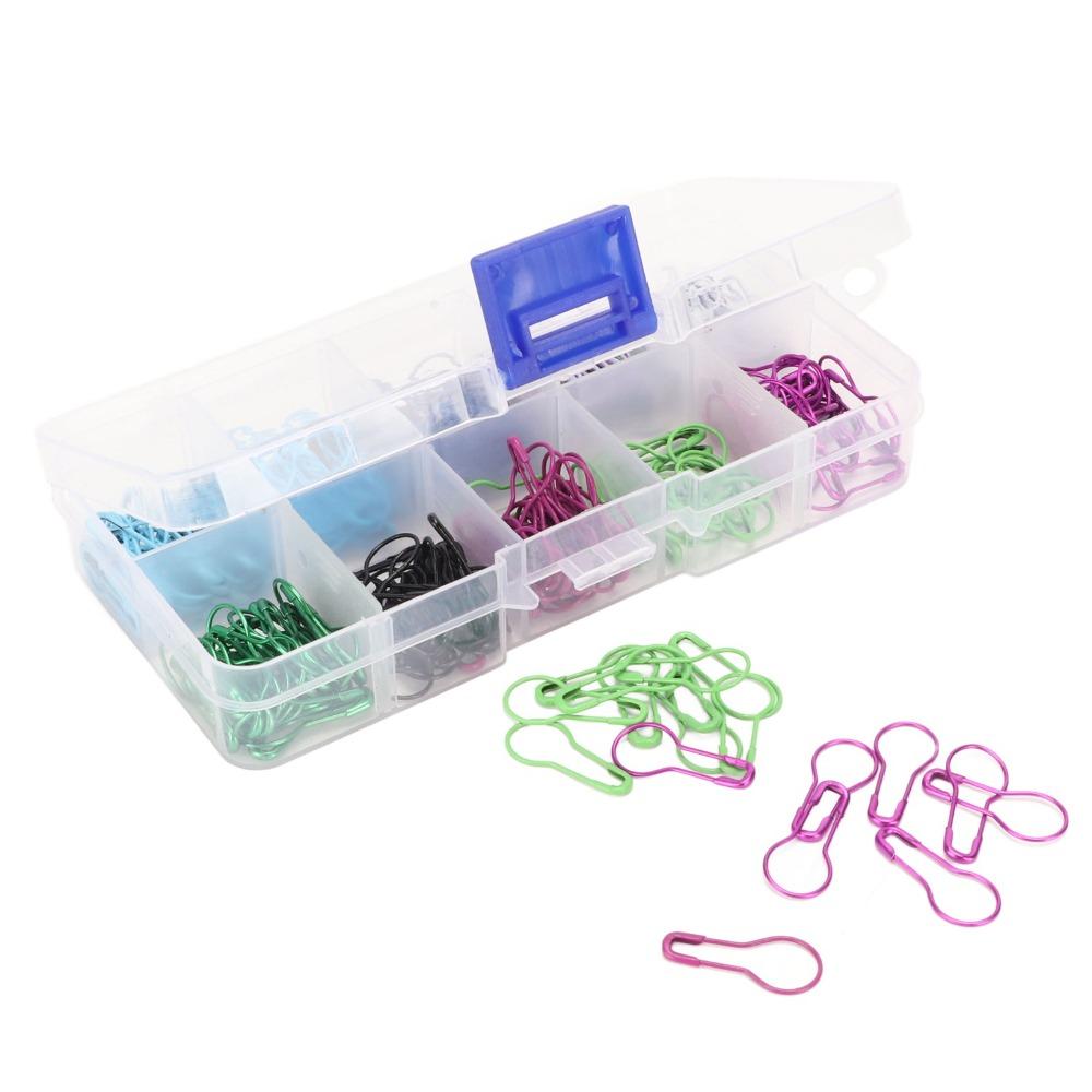600pcs Colored Iron Safety Bulb Pins Plastic Storage Box Metal Knitting Pins  For DIY Craft Making