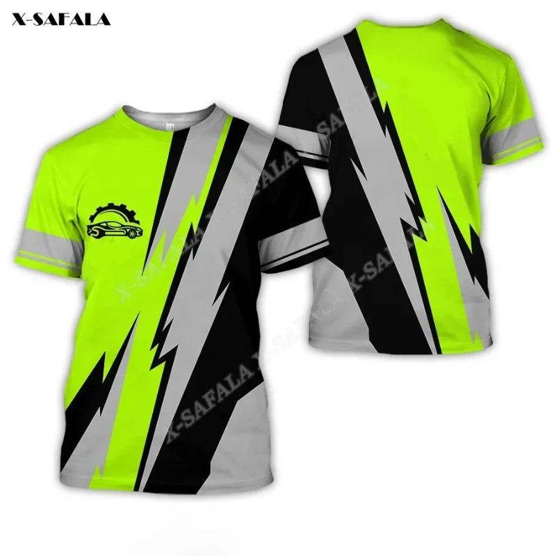 Stromleitungsmonteur Schweißer LKW-Fahrer Mechaniker Elektriker LKW 3D-Druck T-Shirt Herren Oberteil T-Shirt Nicht-Arbeitskleidung Cosplay Sicherheitsuniform