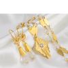 Anniyo Hawaiian Jewelry sets Flower Cross Pendant Necklaces Earrings Crystal Bead Ball Chains Guam Micronesia Chuuk #252106