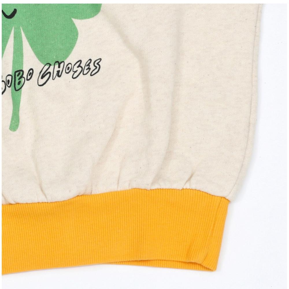 Bobo Shoes Lucky Clover Raglan Kids Sweatshirt B225ac041