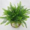 Artificial Green Plant Bundle: Decorative Plastic Grass, Water Grass, Plastic Flower, and Fern.