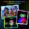 Glow Sticks 100pcs 8" with Connectors - Glow Bracelets, Necklaces for Kids, Adults Party, Festival, Halloween, Wedding, Christmas