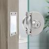 Glass Door Lock, nodrill required, stainless steel, office/home/shop security Silver 804 Round Sgl