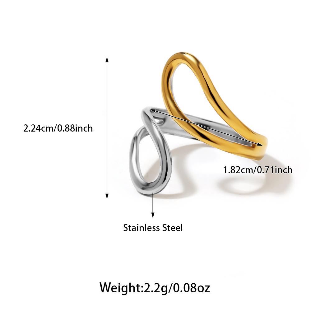 

French Retro S-Shaped Luxury Open Finger Snake Ring for Women - Non-Fading Stainless Steel