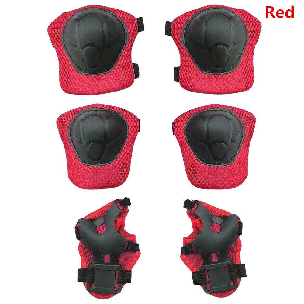 

Skating Skateboard Biking Thicken Kids Knee Pads Wrist Elbow Protectors Sports Protective Pads червоний