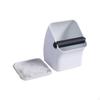 Easy to Clear Espresso Puck Bin | Compact Countertop Design, Slanted Open Top, discharge Box