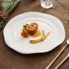Weißer Teller mit Gewinde, Keramik-Salatteller, kreativer Abendessen-Grill-Steak-Teller, Hotel-Lebensmitteldekoration, Dim-Sum-Dessertgerichte