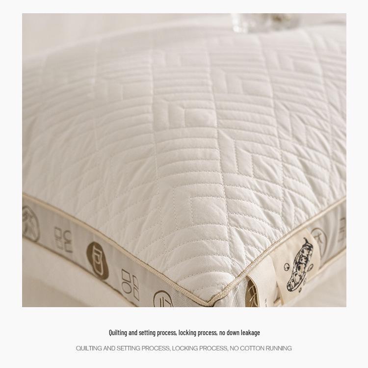 Hotel Feather Velvet Pillow: Breathable, Washable, Neck Support for Adults