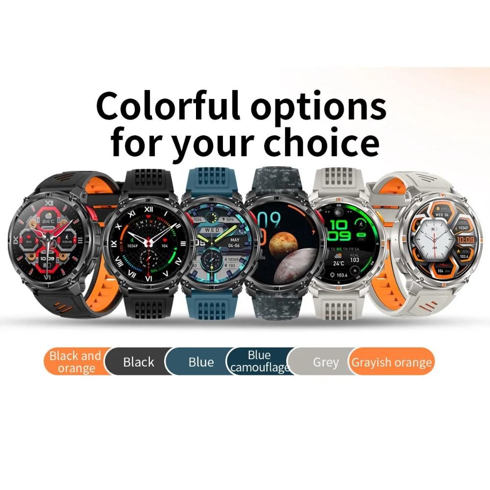 2026 New 1100mAh Battery Smart Watch GPS Path 5ATM Waterproof Sports Run Tracker Outdoors Compass Military Smartwatch