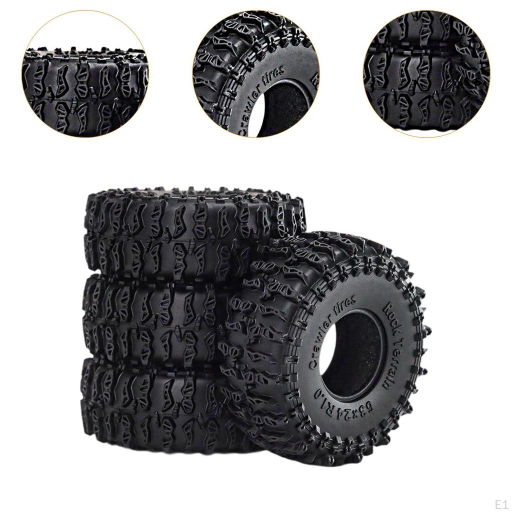 4 Pieces RC Tires,Wheel Tires,1:18 Spare Parts,Wheel Tyre Rubber Tire for Vehicles,RC Hobby
