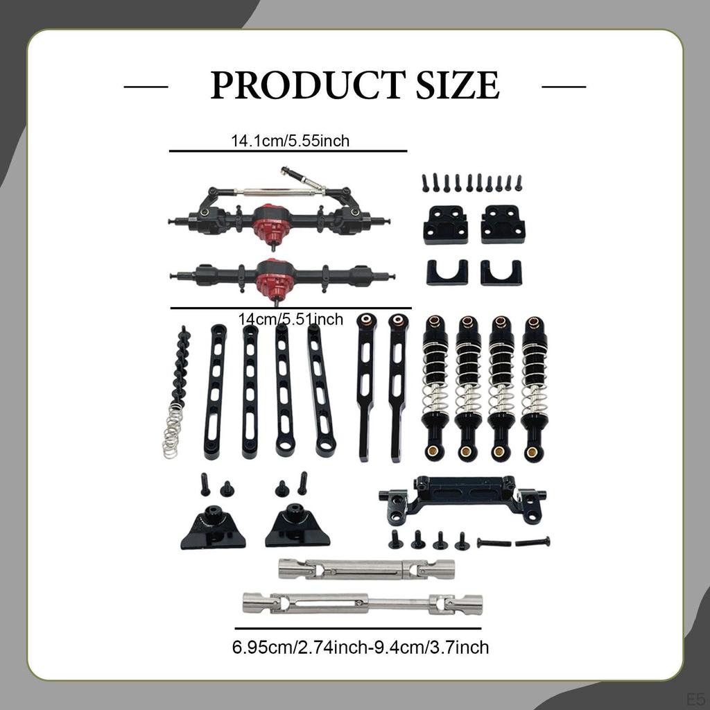 1/12 Carro RC Eixos Hastes Acessórios de Modificação Fácil Instalação Suportes de Amortecedor Puxar para