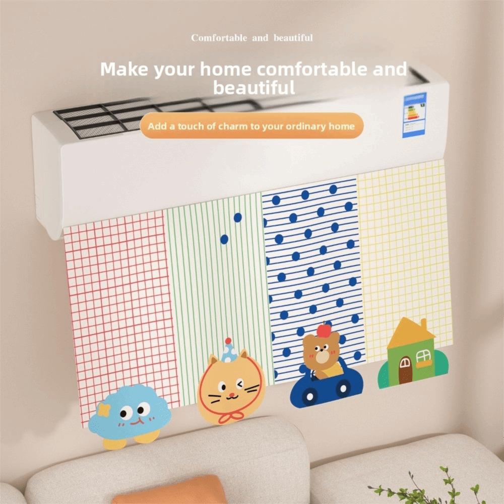 Waterproof Dust-proof Cover Cartoon Hanging Air Conditioner Cover  Wall Decor