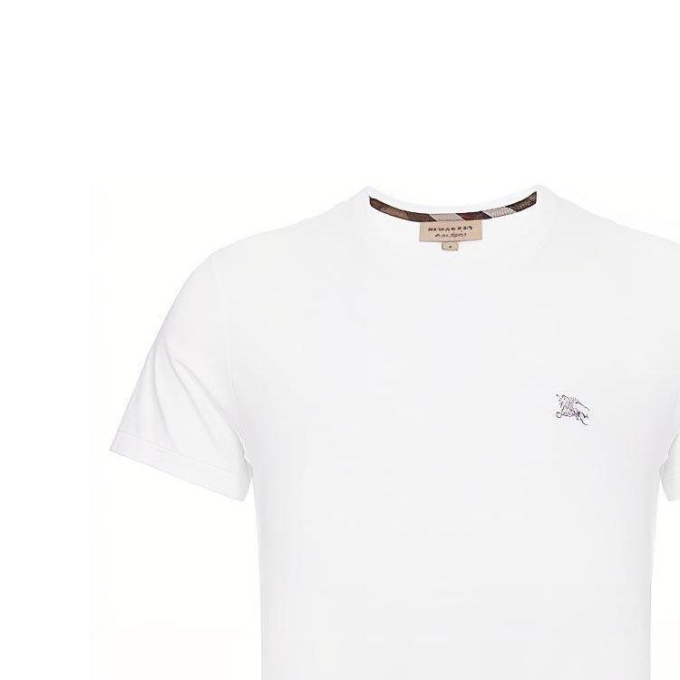 Burberry T Shirts Men's White Crew Neck Moderate 40618191