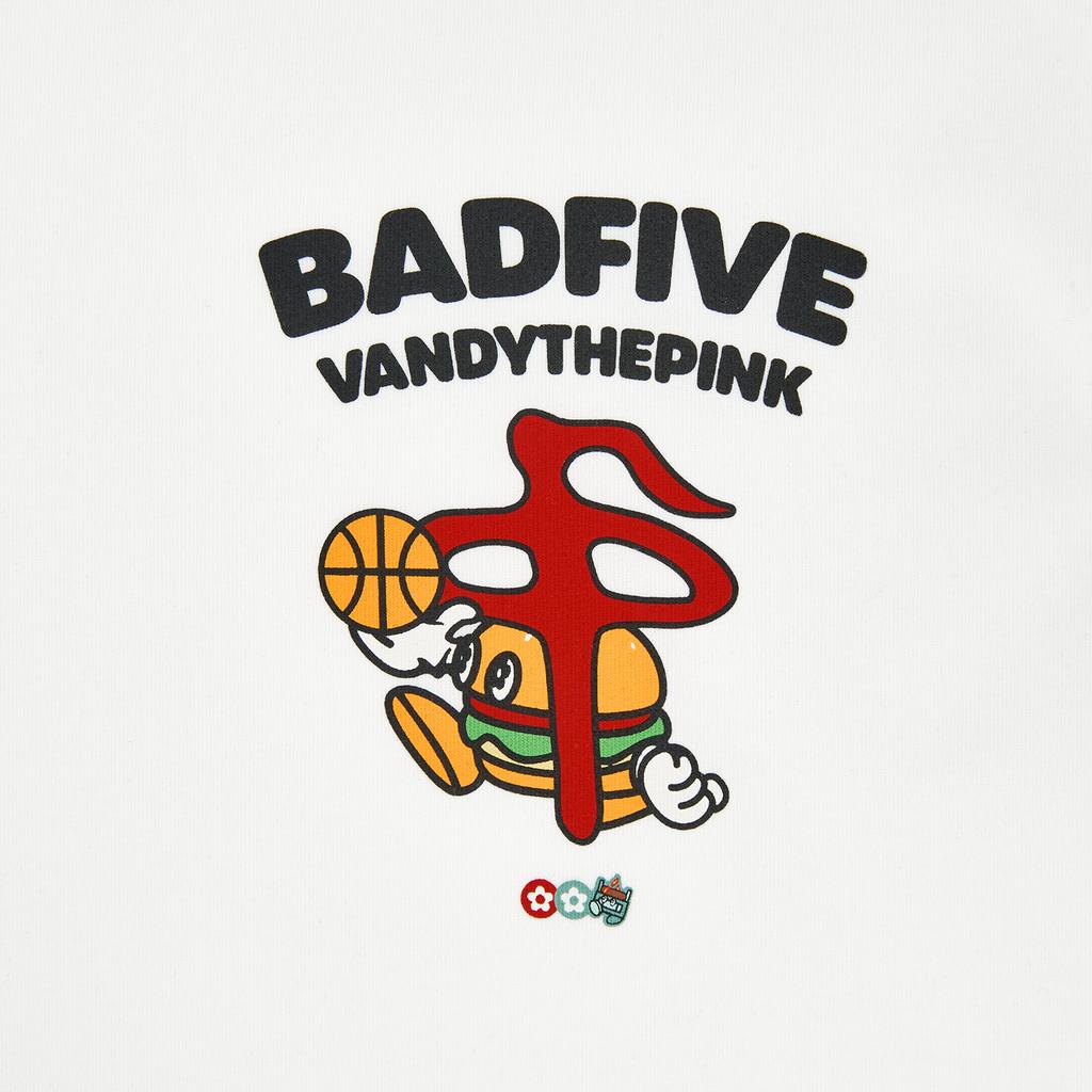 Li Ning × Badfive Basketball Championship Casual Loose Comfortable Logo Print Short Sleeve T-Shirt Men Tops Off-White AHSW993-2