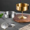 High Footed Stainless Steel Dessert Cups Wide Opening Ice Cream Bowl Dessert Serving Plates Party