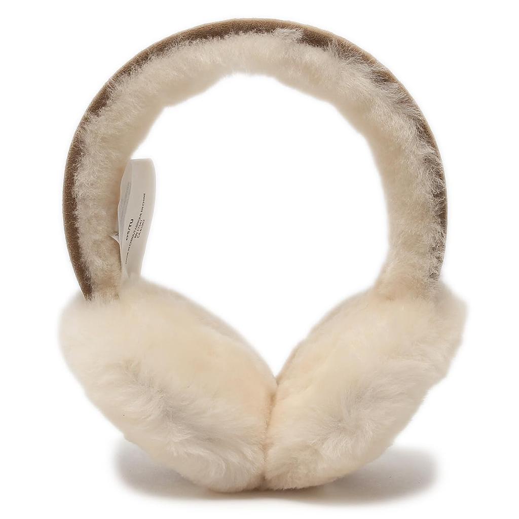 [UGG] Sheepskin Earmuffs, Beige, Women's (W SHEEPSKIN EMBROIDERY EARMUFF 20955 CHE) [Parallel Import]