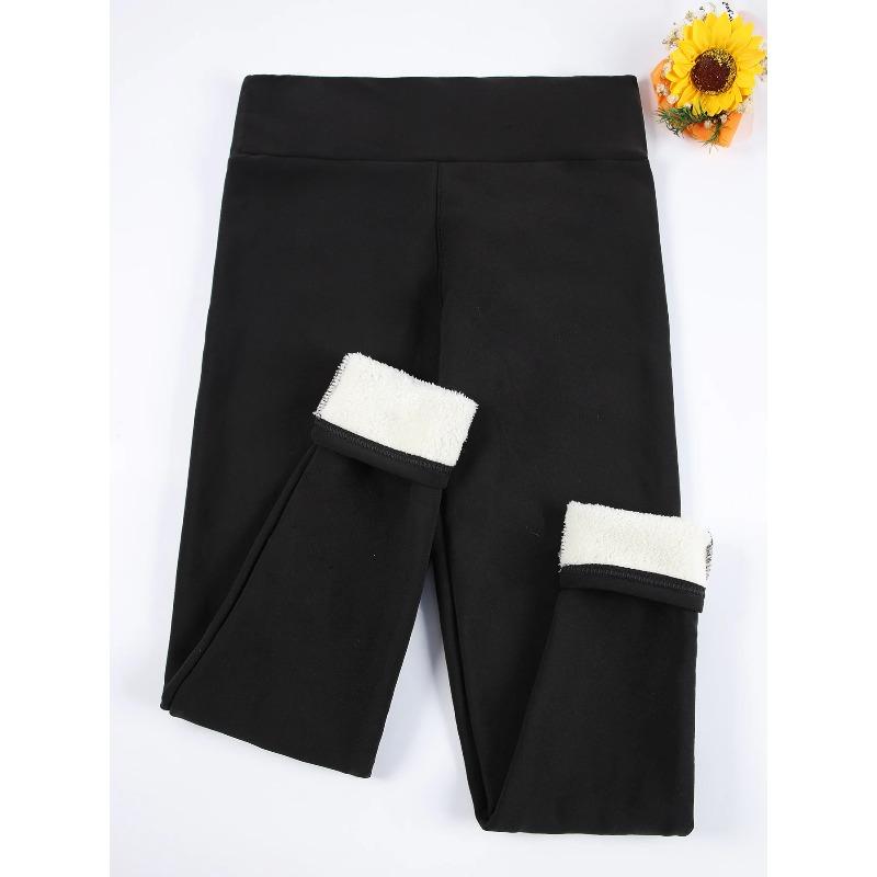 Autumn Winter Warm Fleece Women Leggings Velvet Thicken High Waist Tights Elastic Slim Solid Color Leggings Prevent Cold Tights