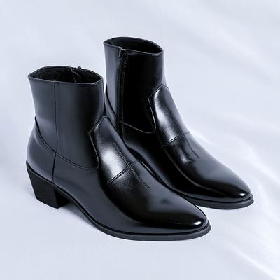 Marque de Luxe Mode Homme Bottines Plates Designer Mode Haut Dessus Cuir Véritable Bottes Chelsea Classique Robe Affaires Chaussures d'Extérieur