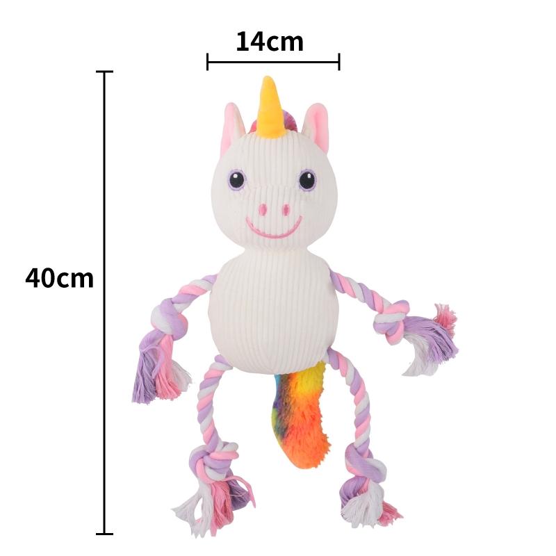 Jouet Peluche Kawaii pour Animal de Compagnie Chien Corde de Coton Jouet Sonore à Mâcher Grand Chien Animal Mignon Jeu de Tir à la Corde Compagnon Interactif Jouet Peluche