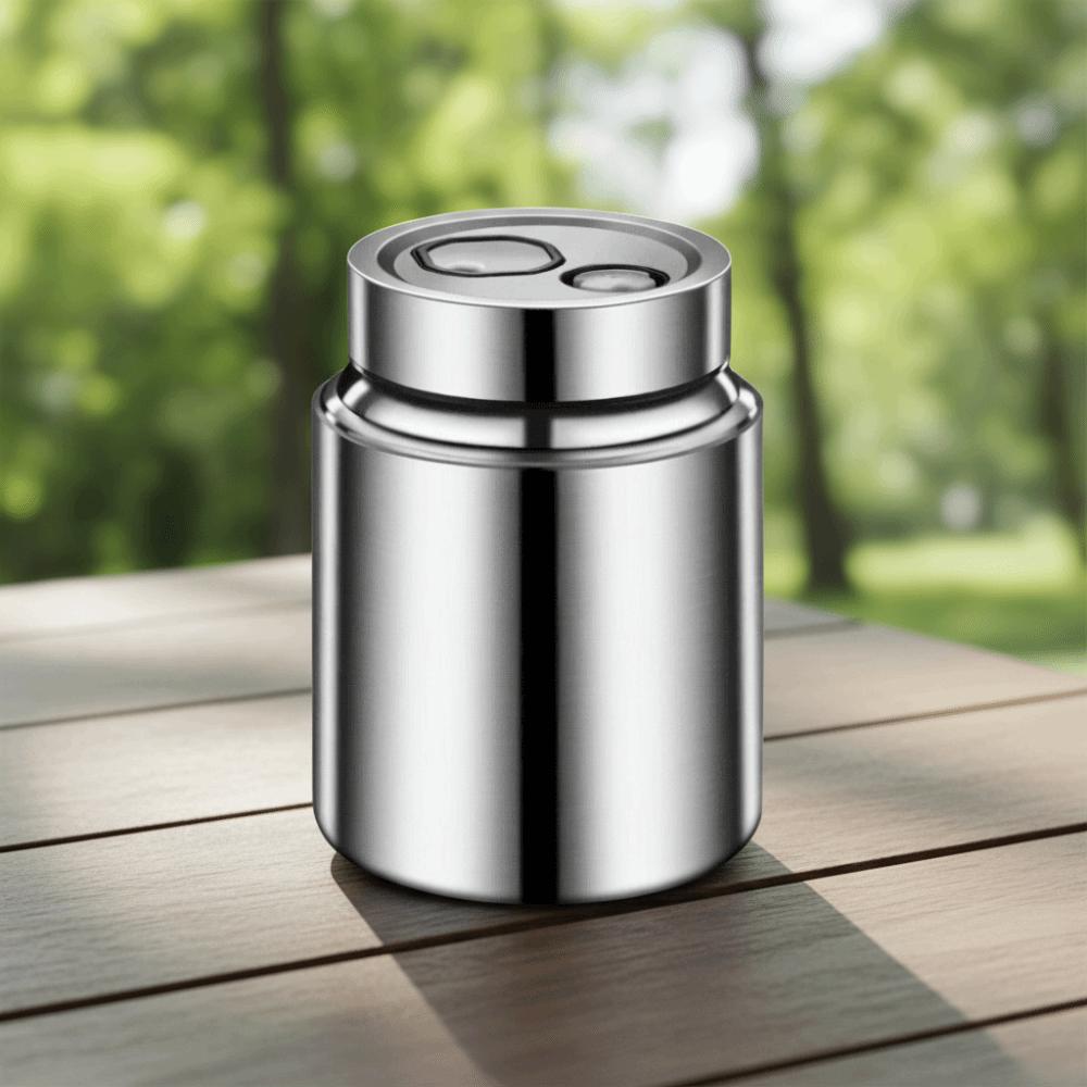 Moisture-Proof Stainless Steel Tea Jar Sealed Design Fresh-Keeping Jar Coffee Shop