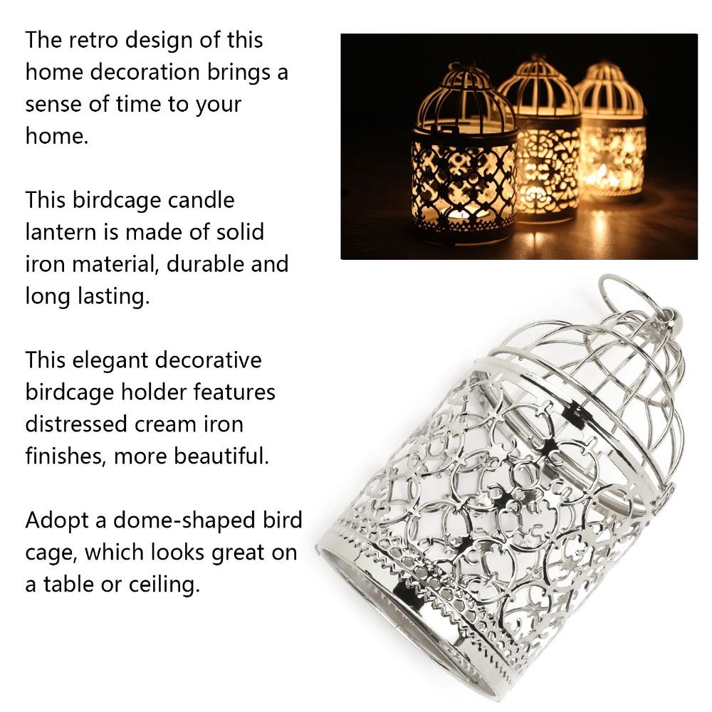 Hollow Out Birdcage Candle Holder Iron Birdcage Candlestick Decorations Home Decoration