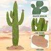 ULTNICE Fake Cactus Statues, 2pcs Realistic Artificial Cactus Figurine for Reptile Aquarium, Simulated Succulent Plant for Home Garden and Office,