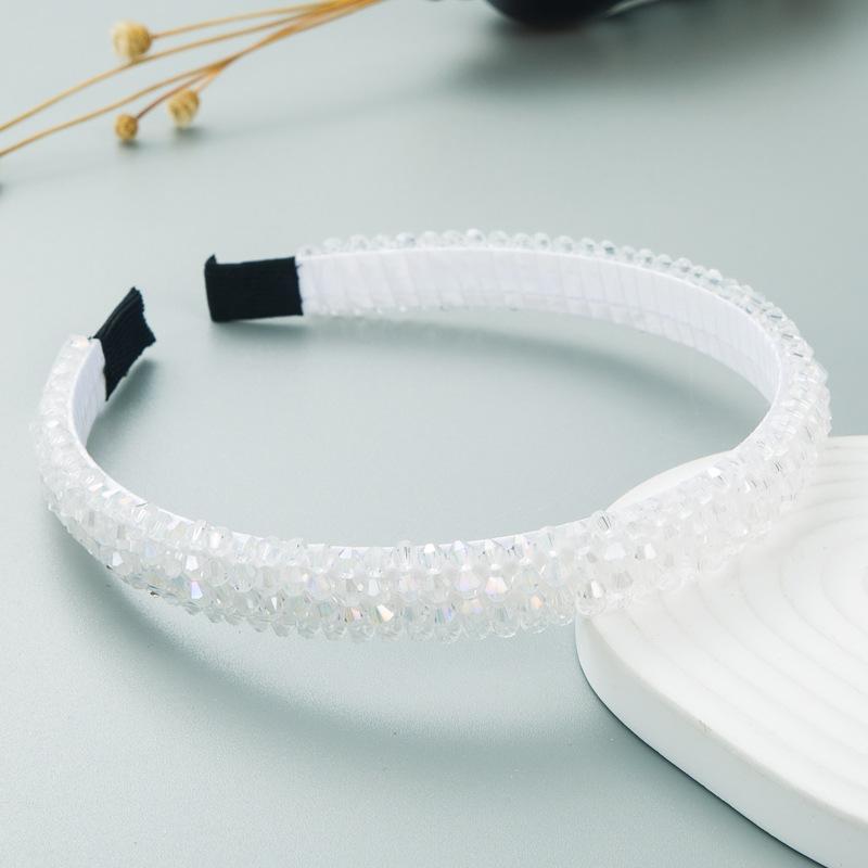 Haarband: Fischleine Geflochtene Kette aus Kristall-Haarband, mit einem hochwertigen Touch, Geeignet zum Gesichtswaschen.