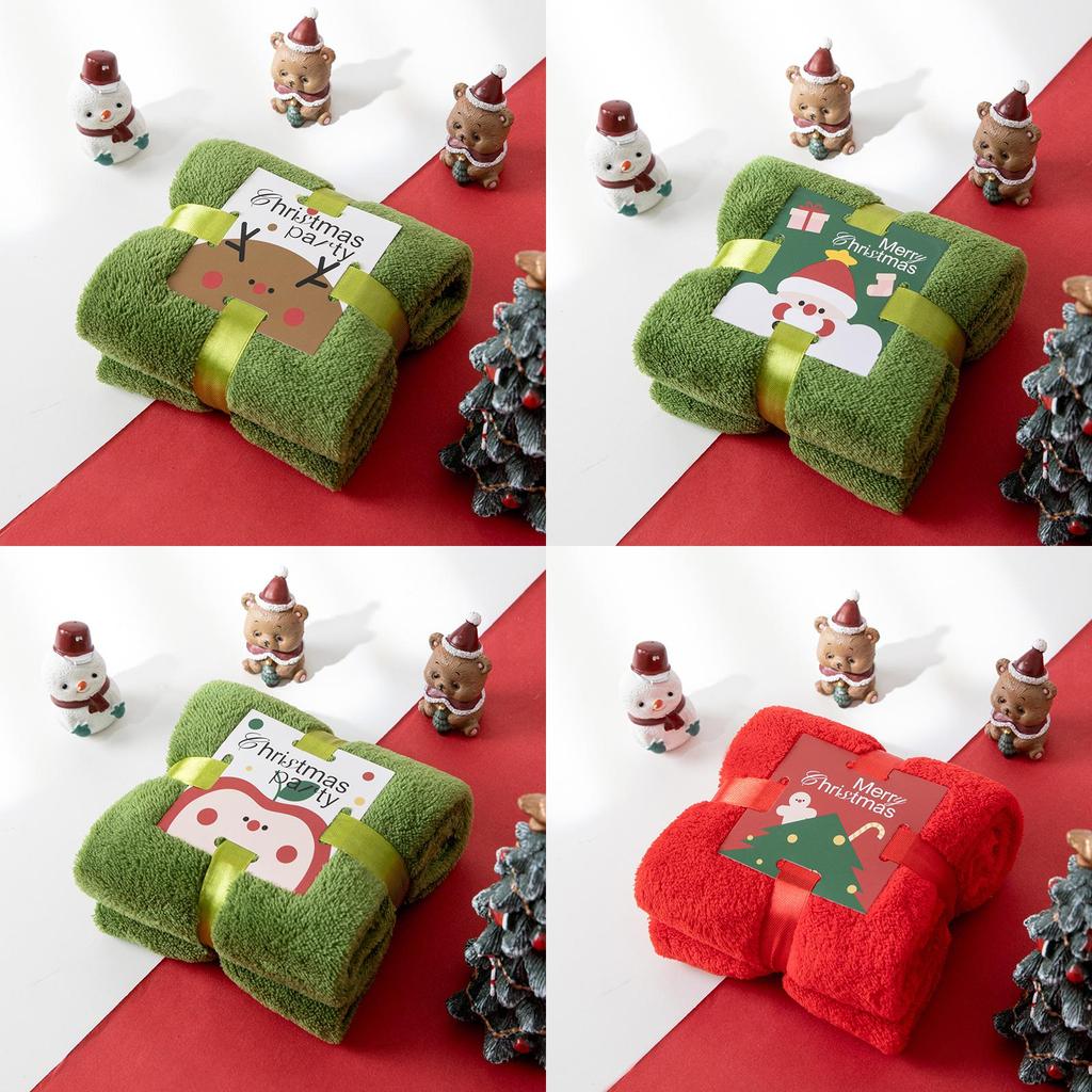 Christmas Holiday Towel With Coral Fleece Material For Festive Gift Giving