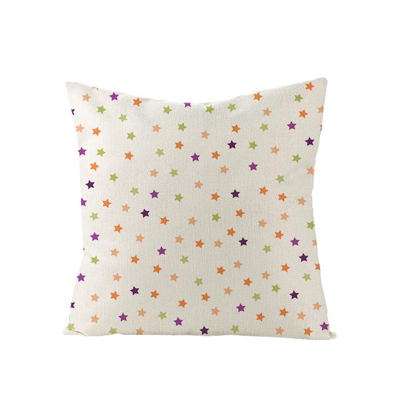 New Home Furnishings Halloween Polyester Pillow Case Home Pumpkin Ghost Fire Cushion Waist Pillow Case