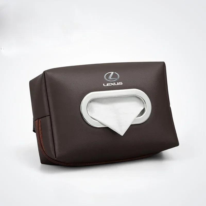 5 Colors Leather Car SeatBack Armrest Box Tissue Storage Bag Interior Practical Decoration Styling Accessories